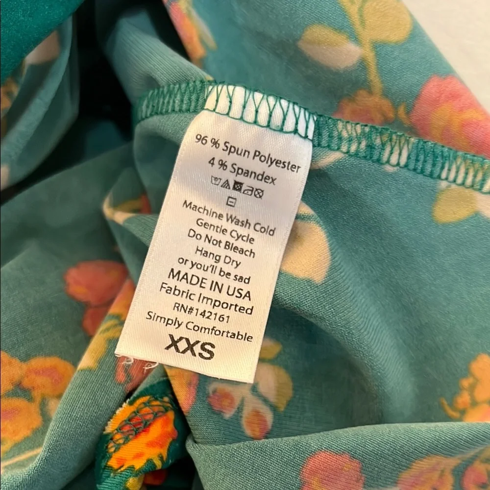 LuLaRoe Green Floral Maxi A-Line Skirt